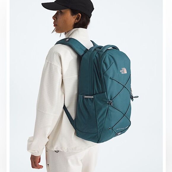 THE NORTH FACE Women’s Jester Luxe Backpack Space Blue Rose Gold Metallic NWT - Picture 5 of 12